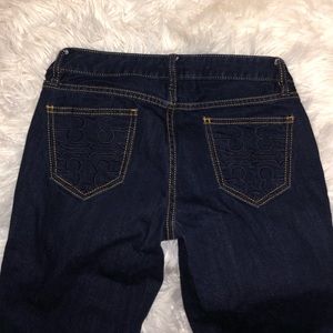 Tory Burch dark blue super skinny jeans 26